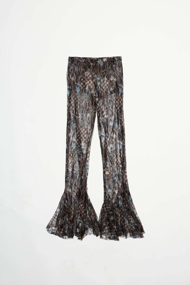 Flared lace pants