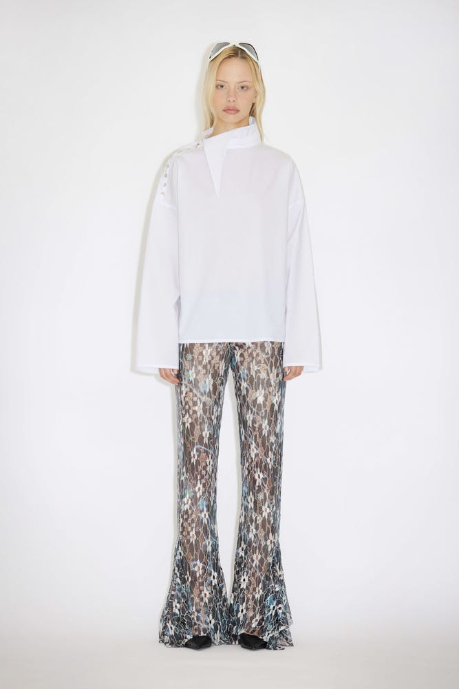 Flared lace pants
